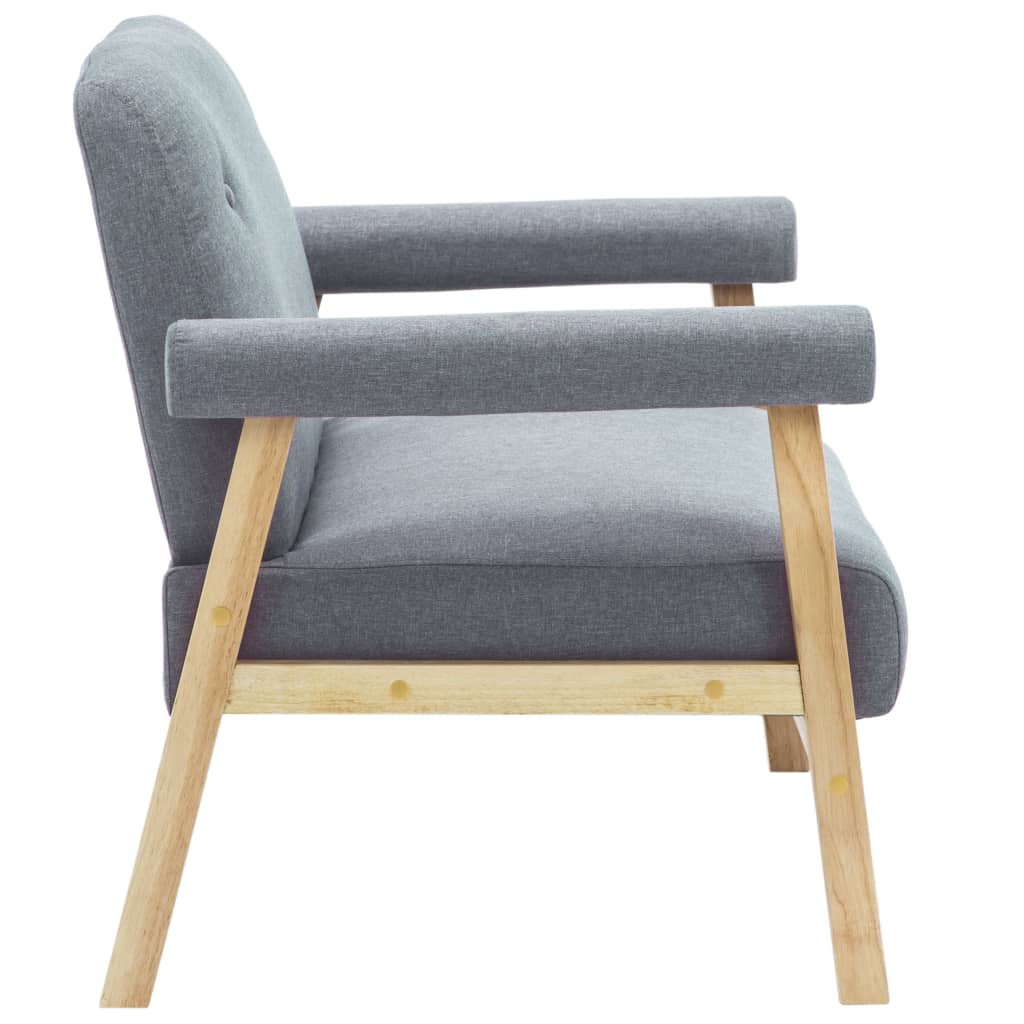 vidaXL 2-Sitzer-Sofa Stoff Hellgrau