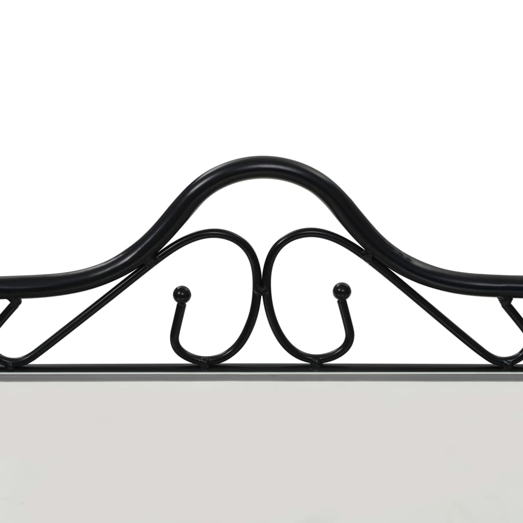 vidaXL Nachttisch Stahl und Hartglas 45x30,5x60 cm Schwarz