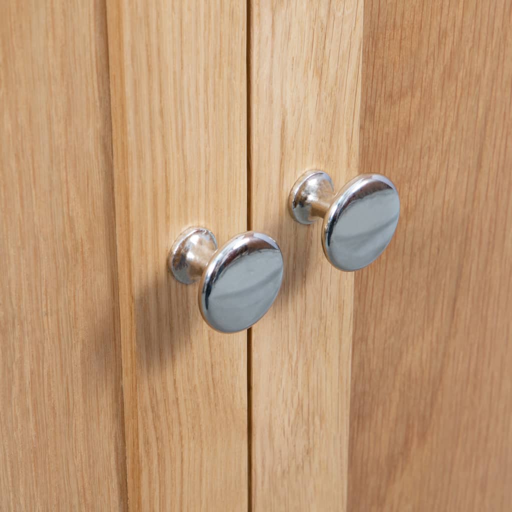 vidaXL Eckschrank 80x33,5x78 cm Massivholz Eiche