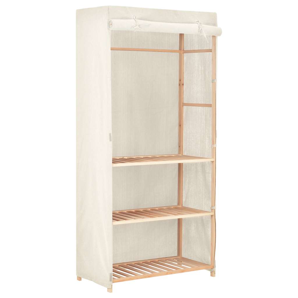 vidaXL Kleiderschrank mit 3 Ebenen 79 x 40 x 170 cm