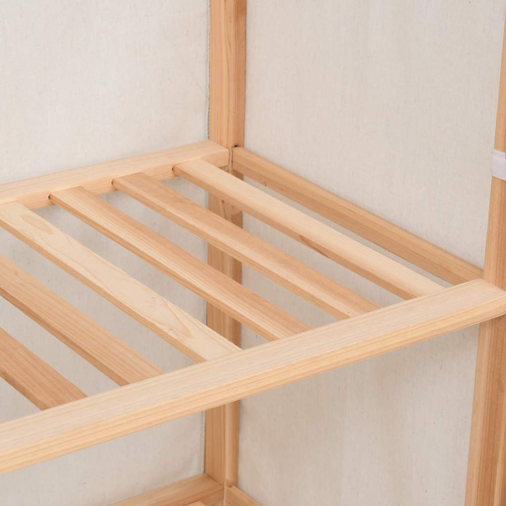 vidaXL Kleiderschrank mit 3 Ebenen 79 x 40 x 170 cm