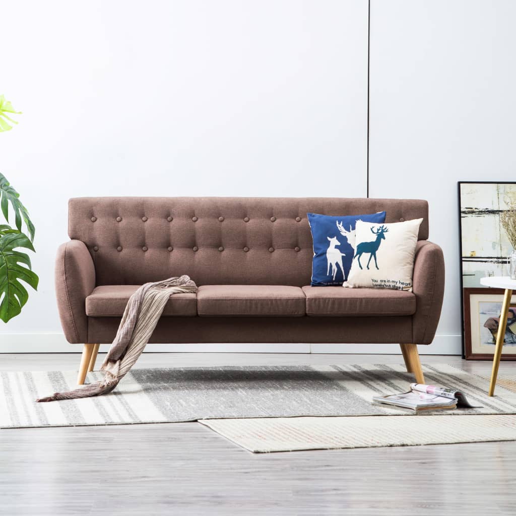 vidaXL 3-Sitzer-Sofa Stoff 172x70x82 cm Dunkelgrau