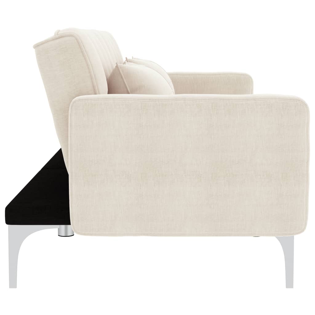 vidaXL Schlafsofa Creme Stoff