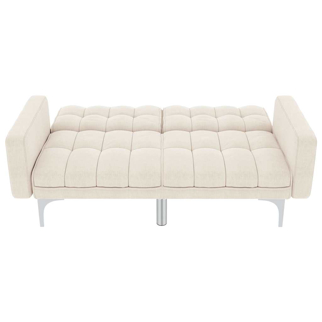 vidaXL Schlafsofa Creme Stoff