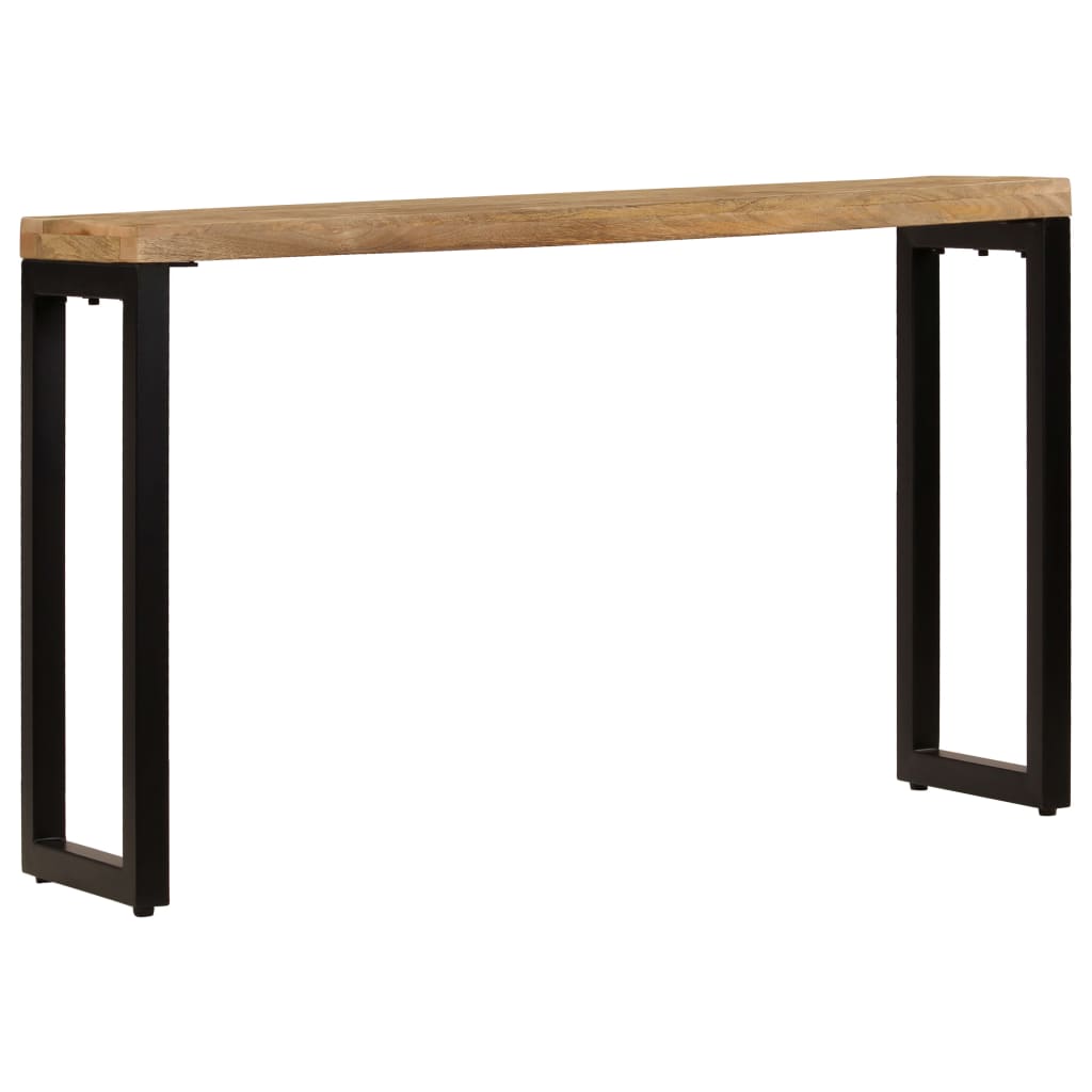 vidaXL Konsolentisch 120x35x76 cm Stahl und Massivholz Mango