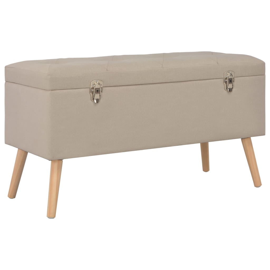 vidaXL Hocker mit Stauraum 3 Stk. Beige Stoff