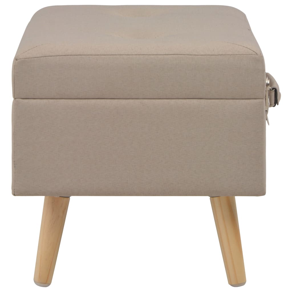 vidaXL Hocker mit Stauraum 3 Stk. Beige Stoff