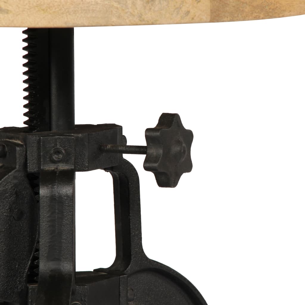 vidaXL Beistelltisch 45 x (45-62) cm Massivholz Mango und Gusseisen