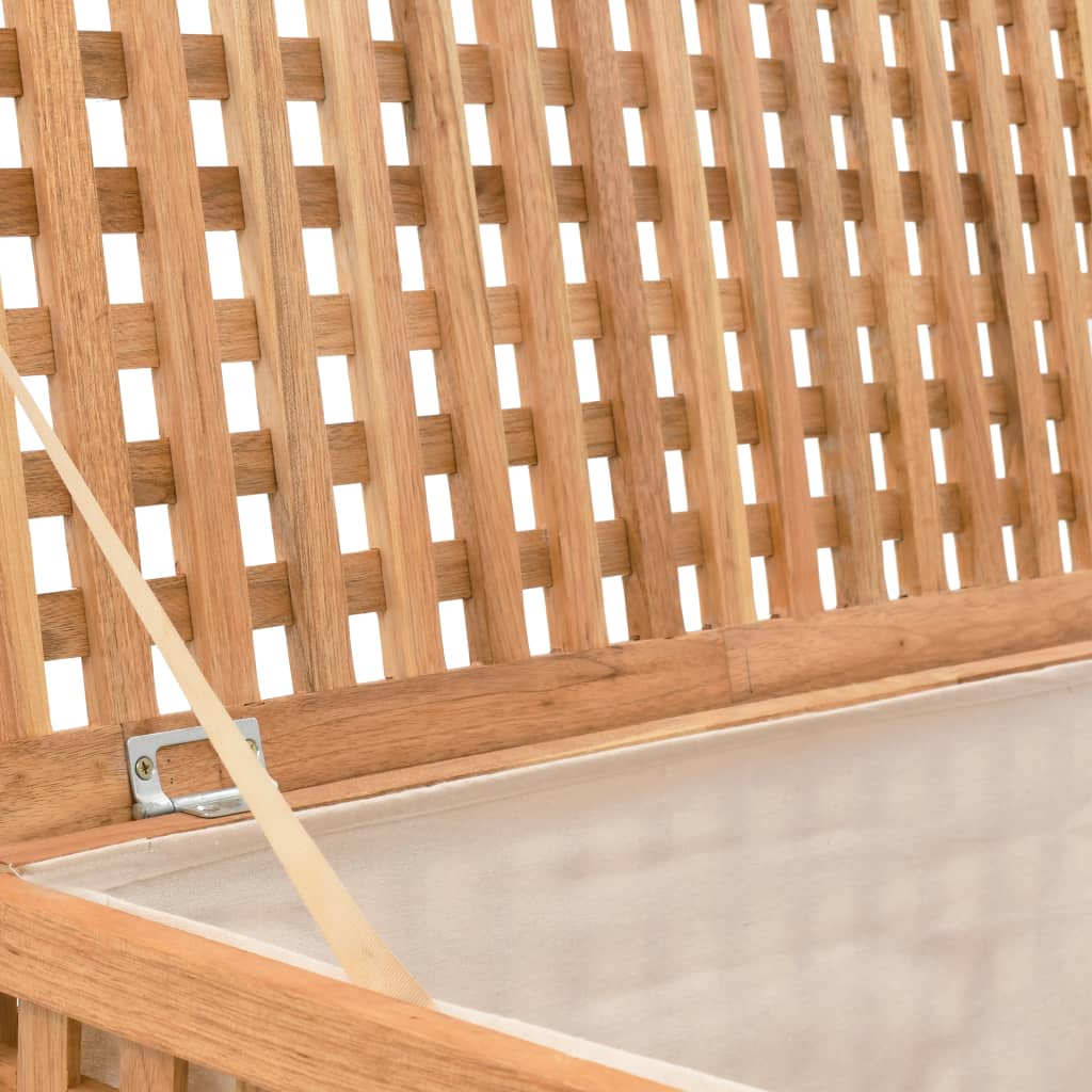 vidaXL Wäschetruhe 77,5×37,5×46,5 cm Walnuss Massivholz