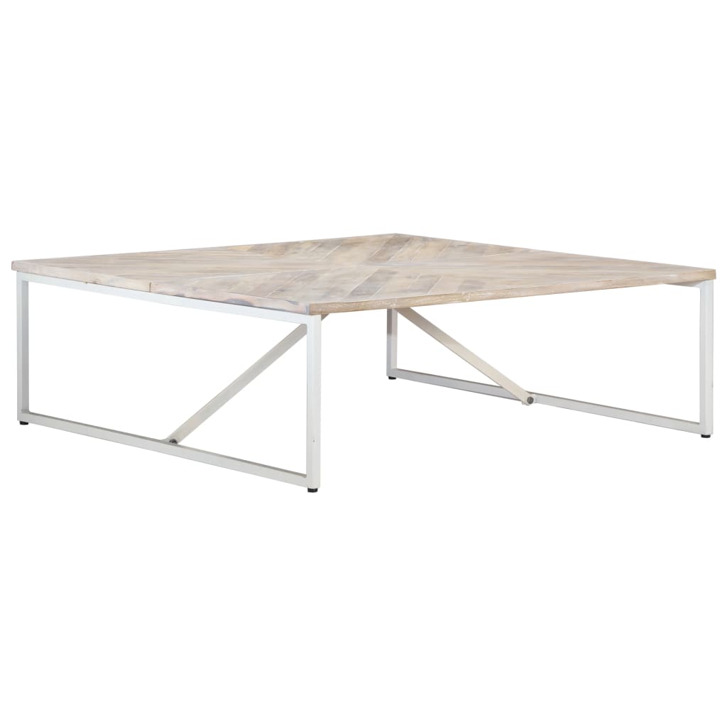 vidaXL Couchtisch 110x110x36 cm Massivholz Mango