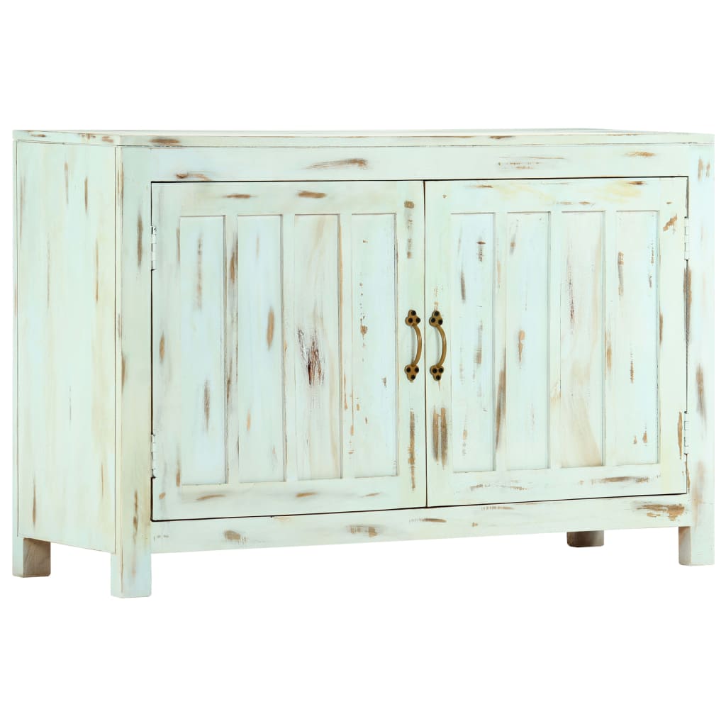 vidaXL Sideboard Hellblau 110x35x70 cm Massivholz Mango
