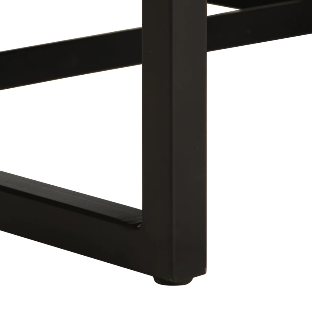 vidaXL Sessel Schwarz Echtleder