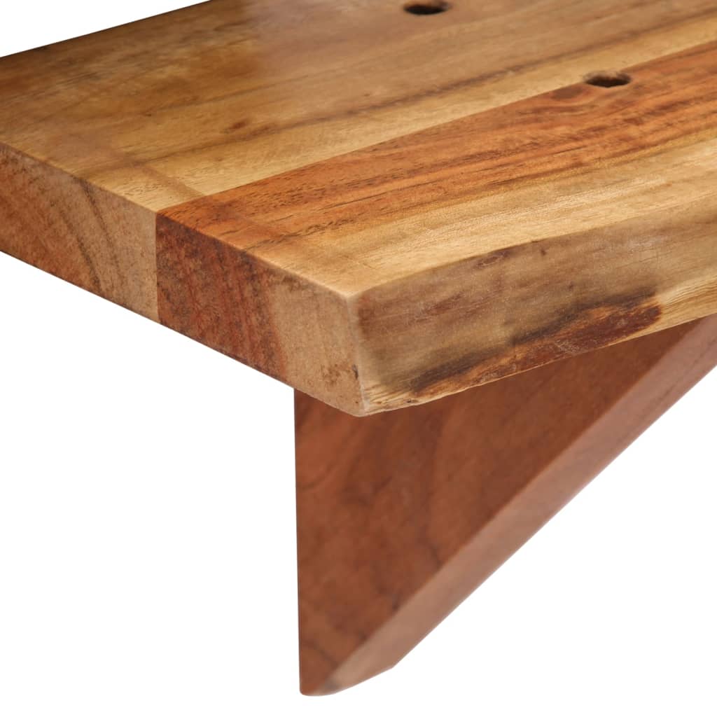 vidaXL Wandregale 2 Stk. 60 x 20 x 18 cm Massivholz Akazie