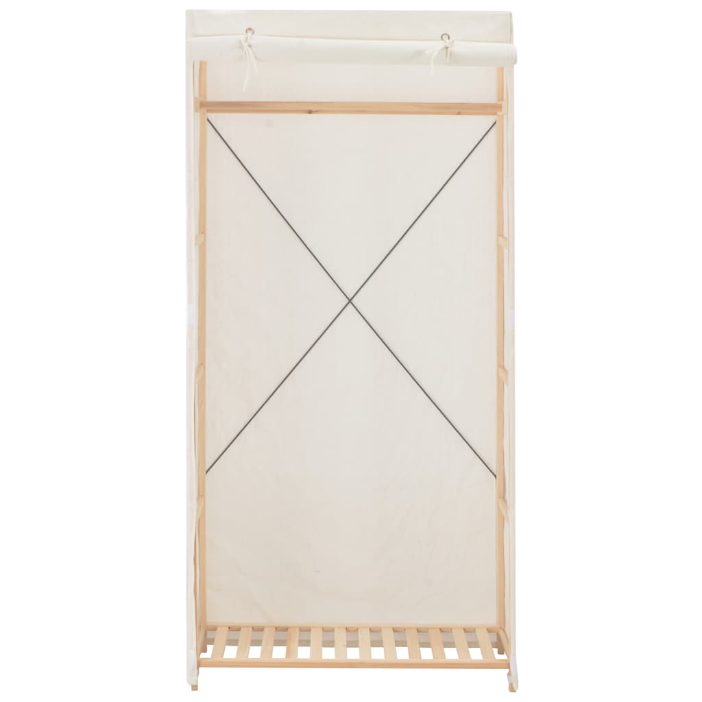 vidaXL Kleiderschrank Weiß 79 x 40 x 170 cm Stoff