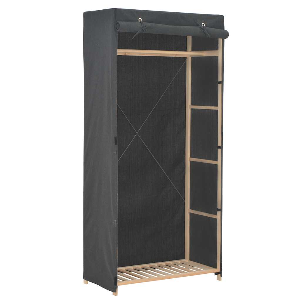 vidaXL Kleiderschrank Weiß 79 x 40 x 170 cm Stoff