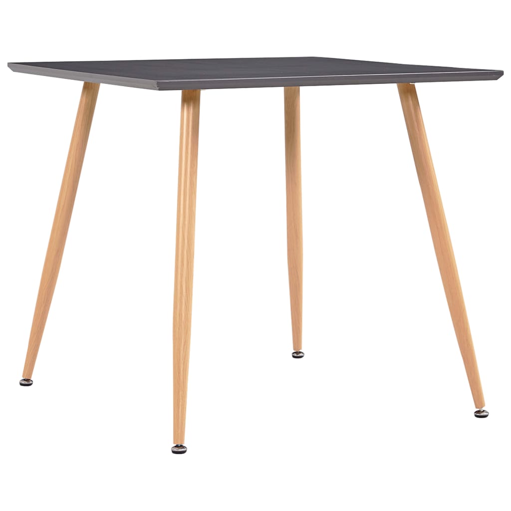 Esstisch Eichefarben und Schwarz 80,5x80,5x73 cm MDF