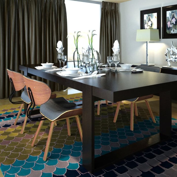 vidaXL Esszimmerstühle 2 Stk. Bugholz und Kunstleder