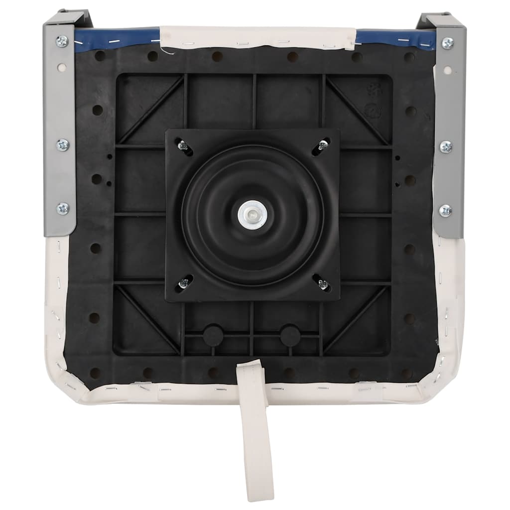 vidaXL Klappbarer Bootssitz 1 Set mit Polster in Blau-Weiß