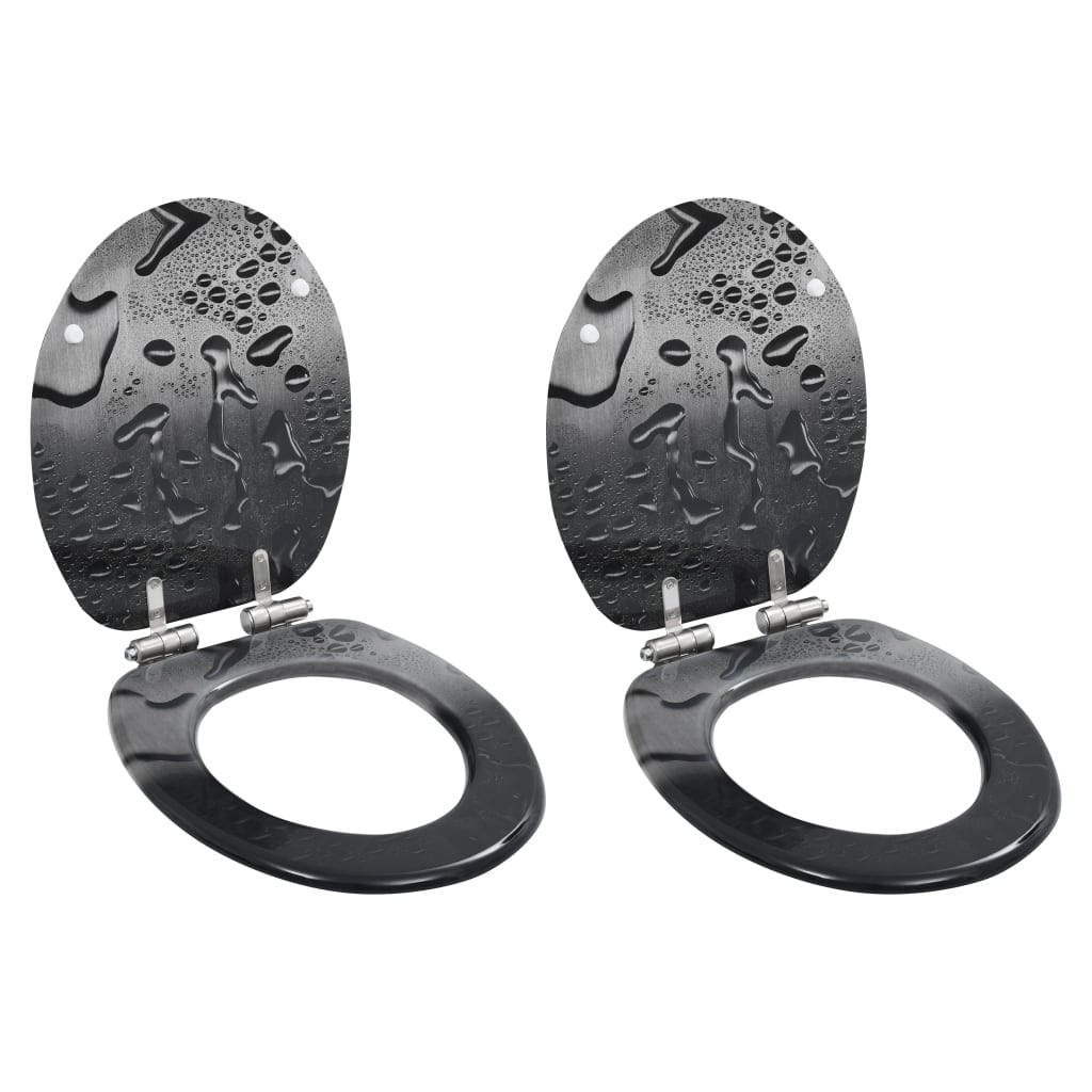 vidaXL Toilettensitz MDF Deckel Schlichtes Design Weiß