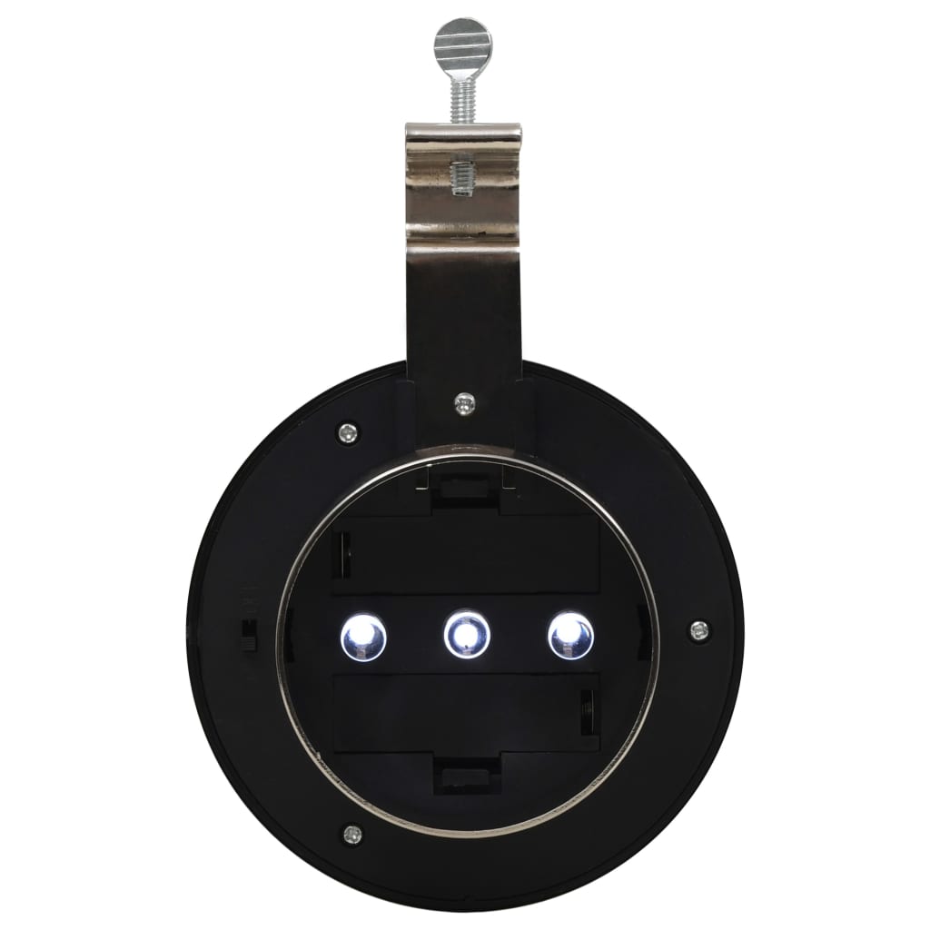 vidaXL Solar-Außenleuchten 12 Stk. LED Rund 12 cm Weiß