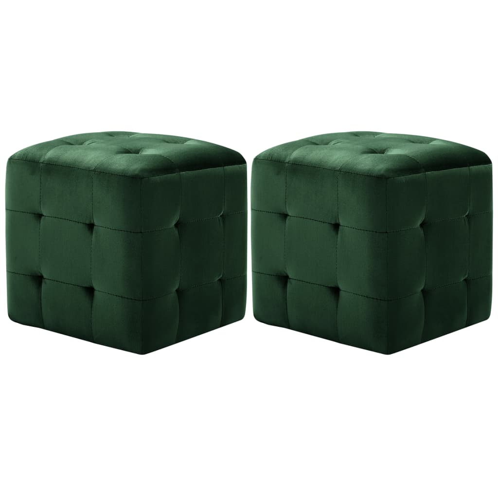 vidaXL Pouf 2 Stk. Blau 30x30x30 cm Samtstoff
