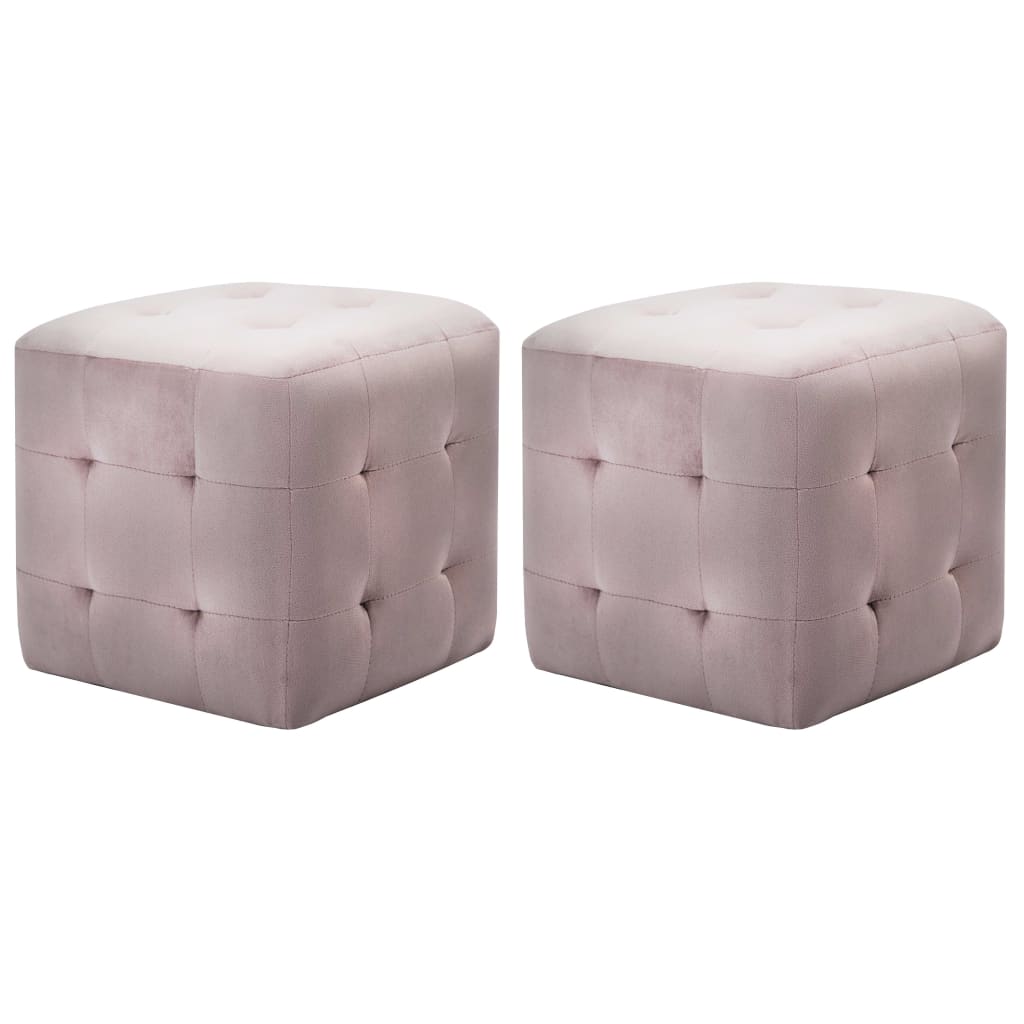 vidaXL Pouf 2 Stk. Blau 30x30x30 cm Samtstoff