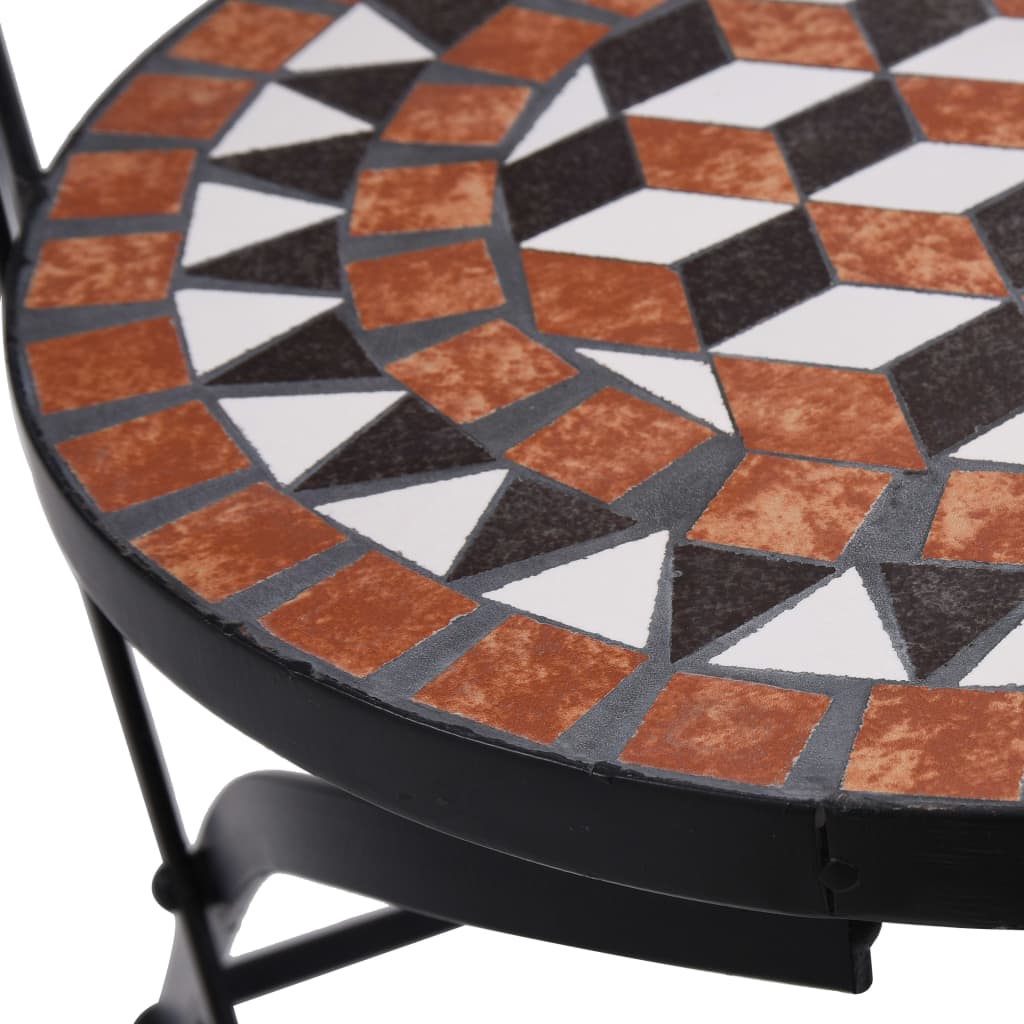 vidaXL 3-tlg. Bistro-Set Mosaik Keramik Terrakotta