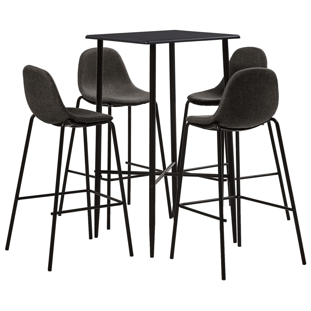 vidaXL 3-tlg. Bar-Set Stoff Dunkelgrau