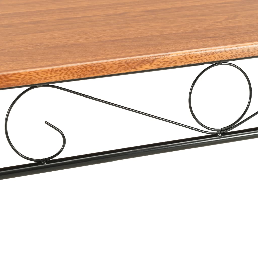 vidaXL 7-tlg. Essgruppe MDF und Stahl Braun