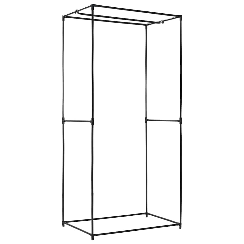 vidaXL Kleiderschrank Schwarz 75×50×160 cm
