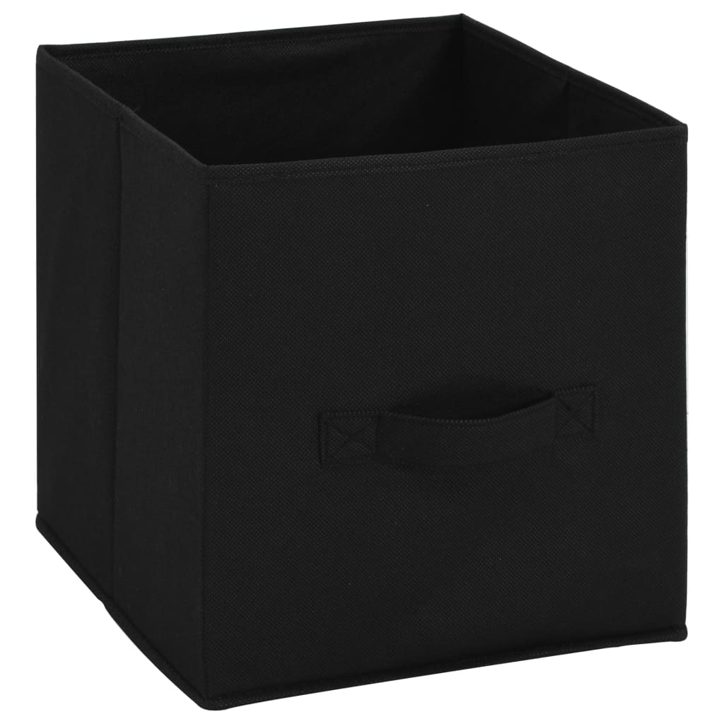 vidaXL Lagerschrank mit 4 Stoffkörben Schwarz 63×30×71 cm Stahl