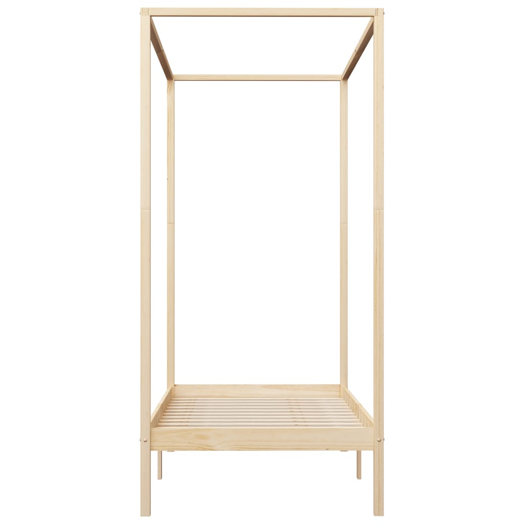 vidaXL Himmelbett-Gestell Massivholz Kiefer 100 x 200 cm