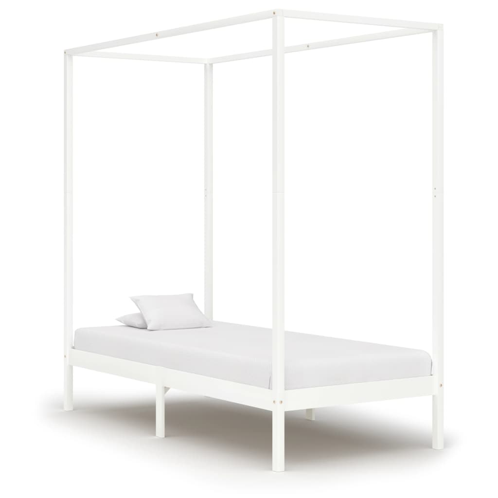 vidaXL Himmelbett-Gestell Massivholz Kiefer 100 x 200 cm
