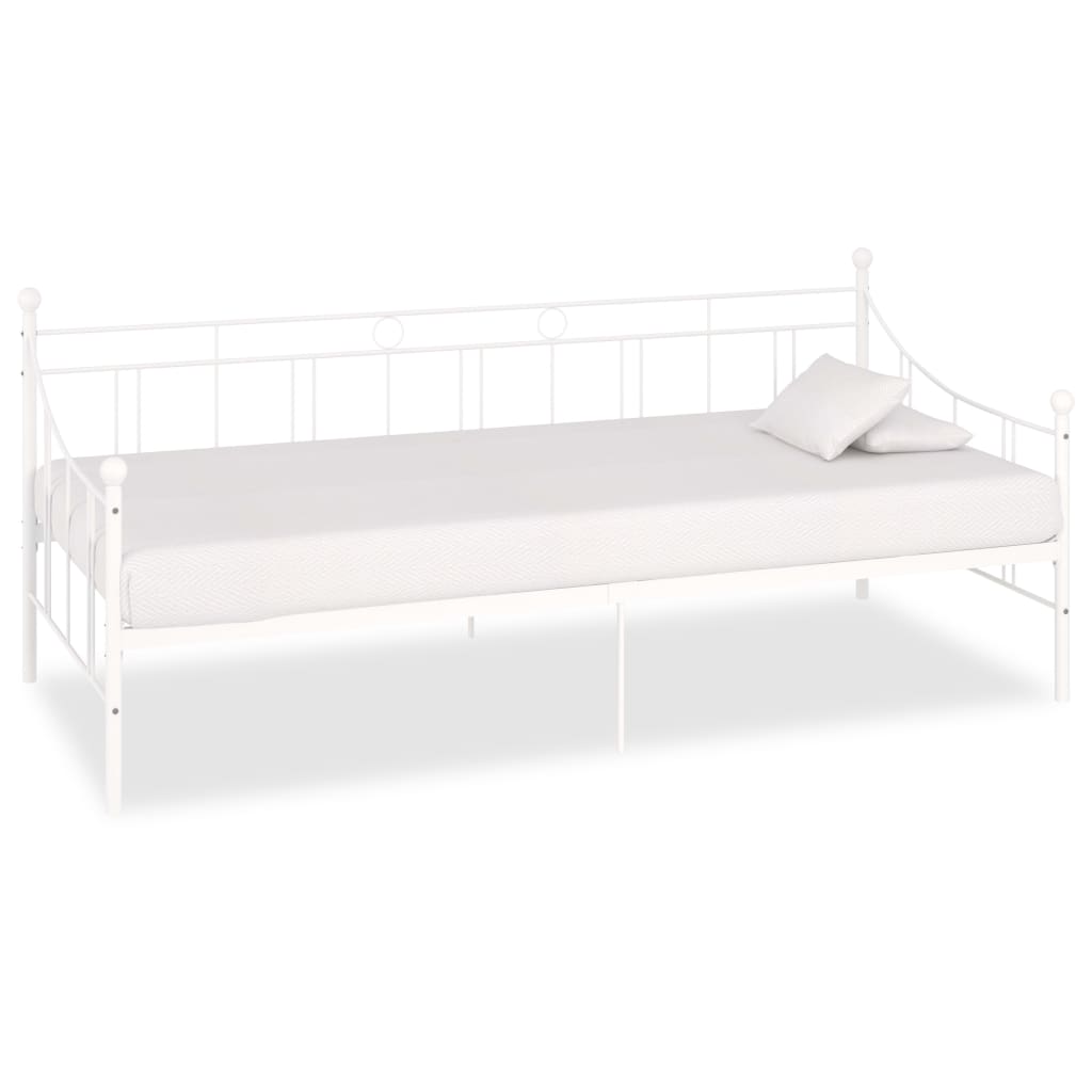 Tagesbett-Rahmen Schwarz Metall 90×200 cm