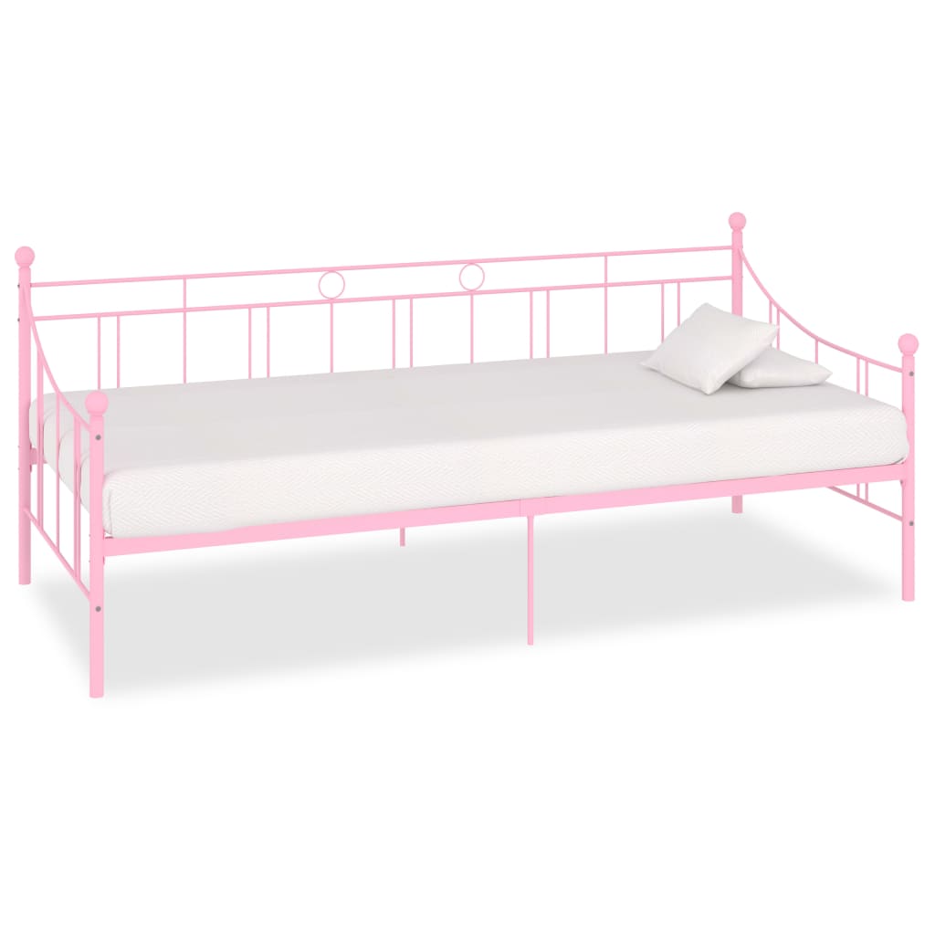 Tagesbett-Rahmen Schwarz Metall 90×200 cm