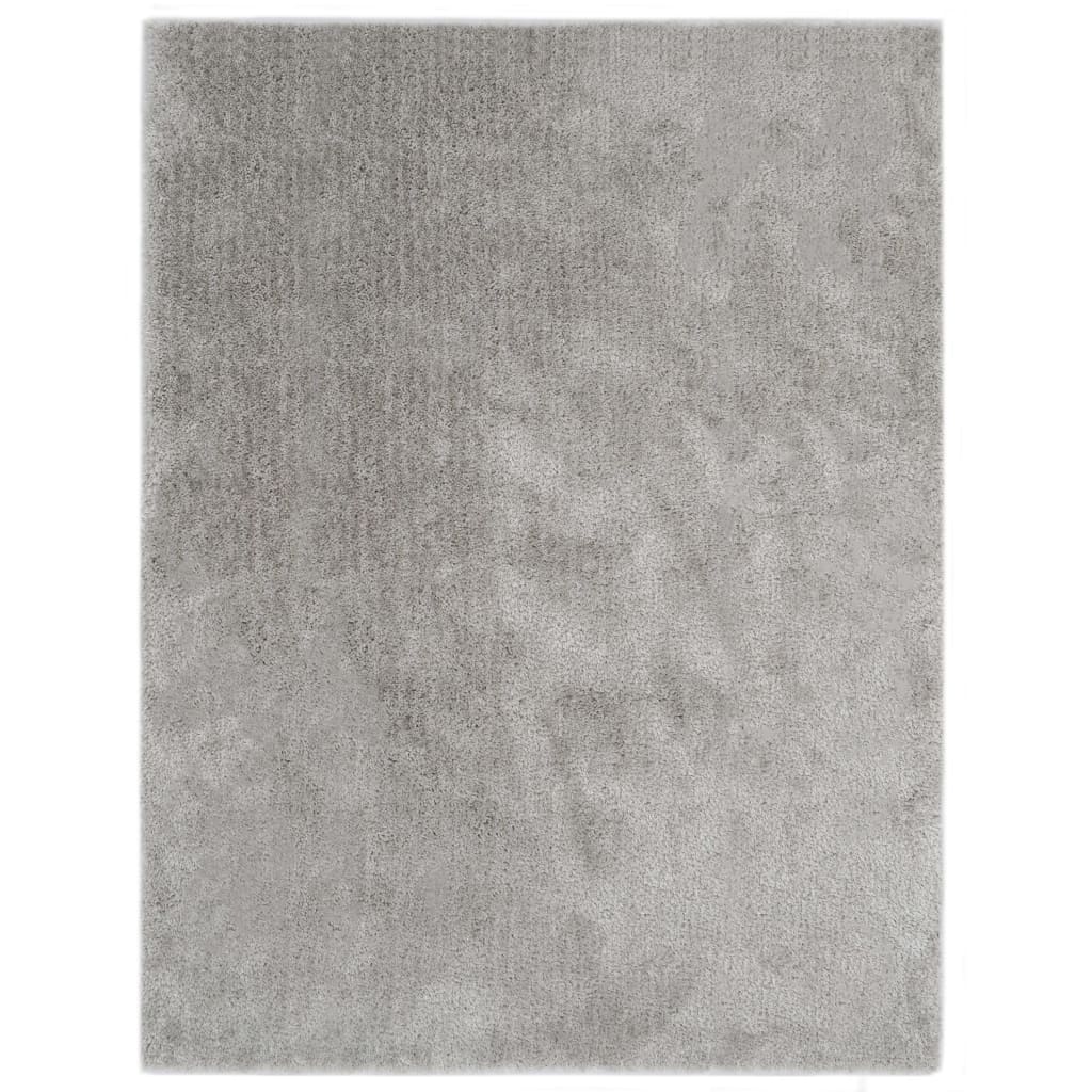 vidaXL Hochflor-Teppich 160 x 230 cm Grau