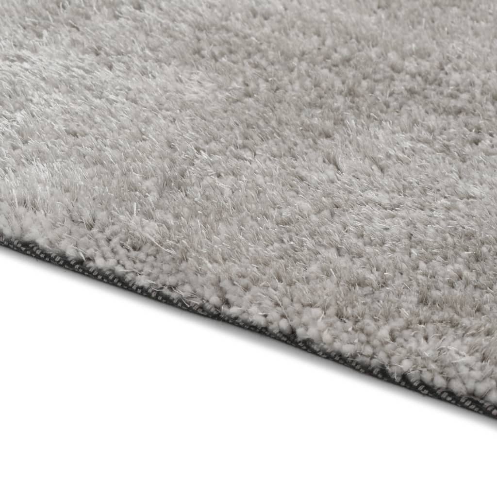 vidaXL Hochflor-Teppich 160 x 230 cm Grau