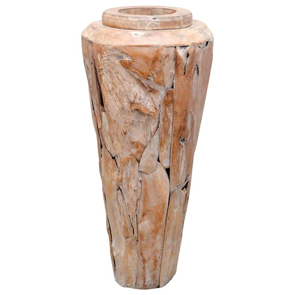 vidaXL Deko-Vase 40 x 100 cm Massivholz Teak