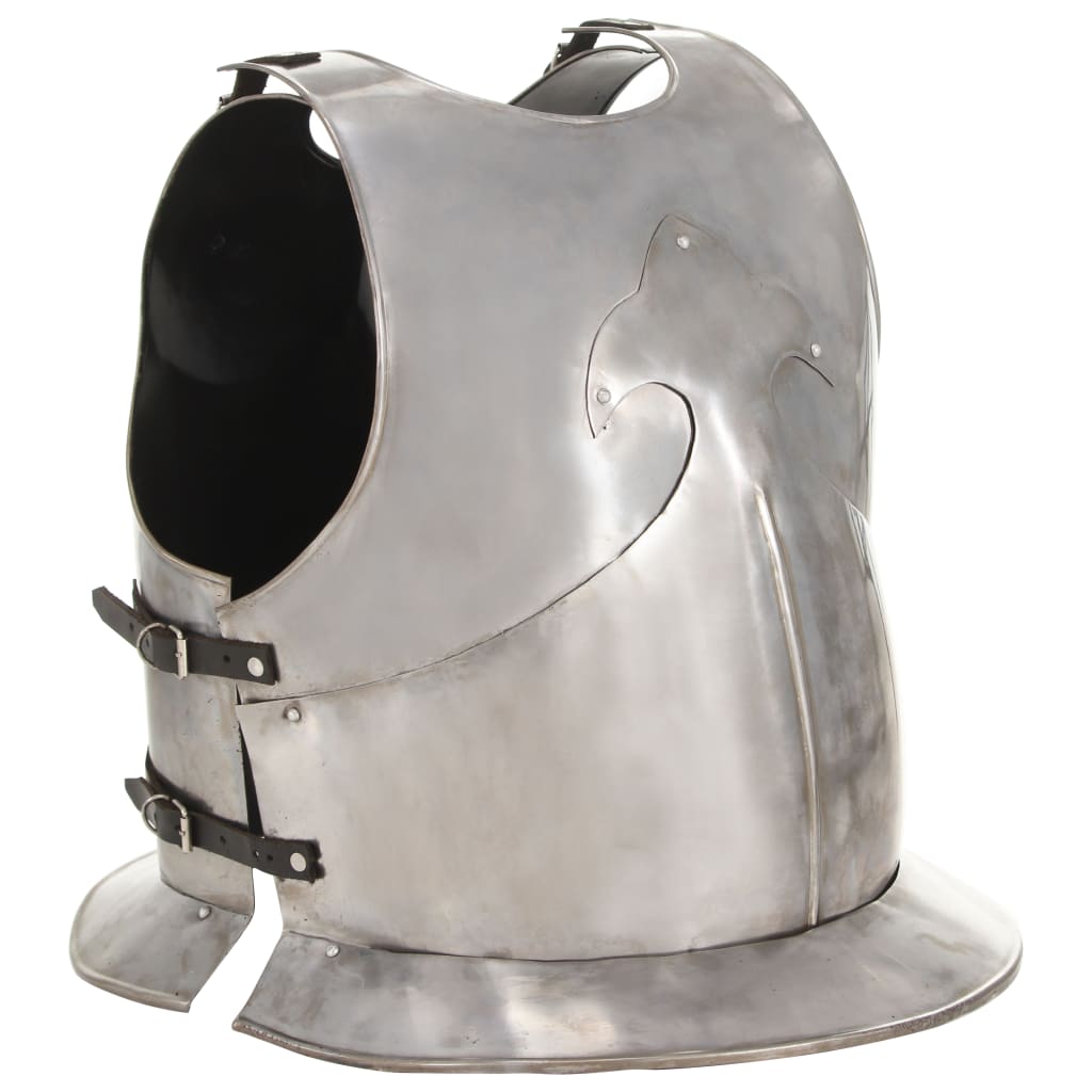 Mittelalterliche Ritter-Brustpanzer Kürass LARP Replik Silbern Stahl