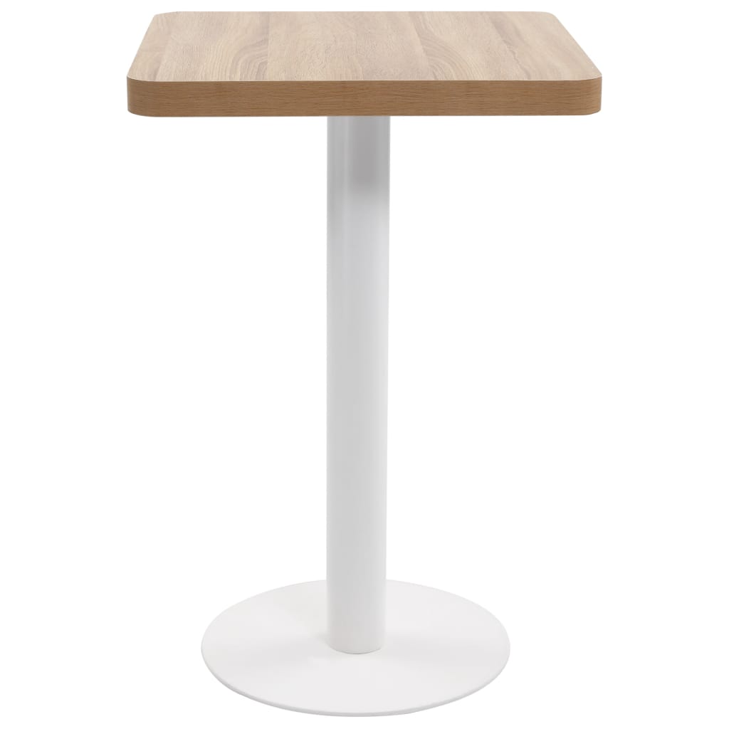vidaXL Bistrotisch Hellbraun 50x50 cm MDF