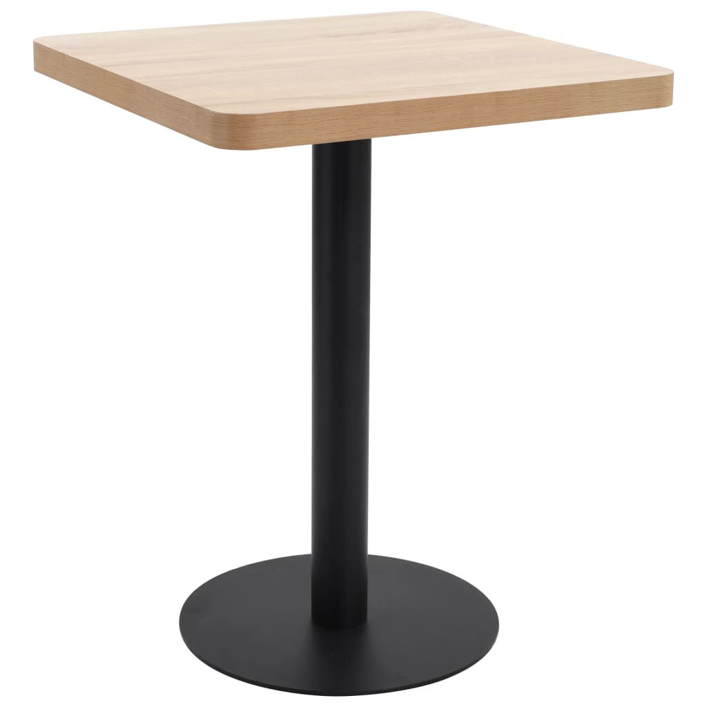 vidaXL Bistrotisch Hellbraun 50x50 cm MDF
