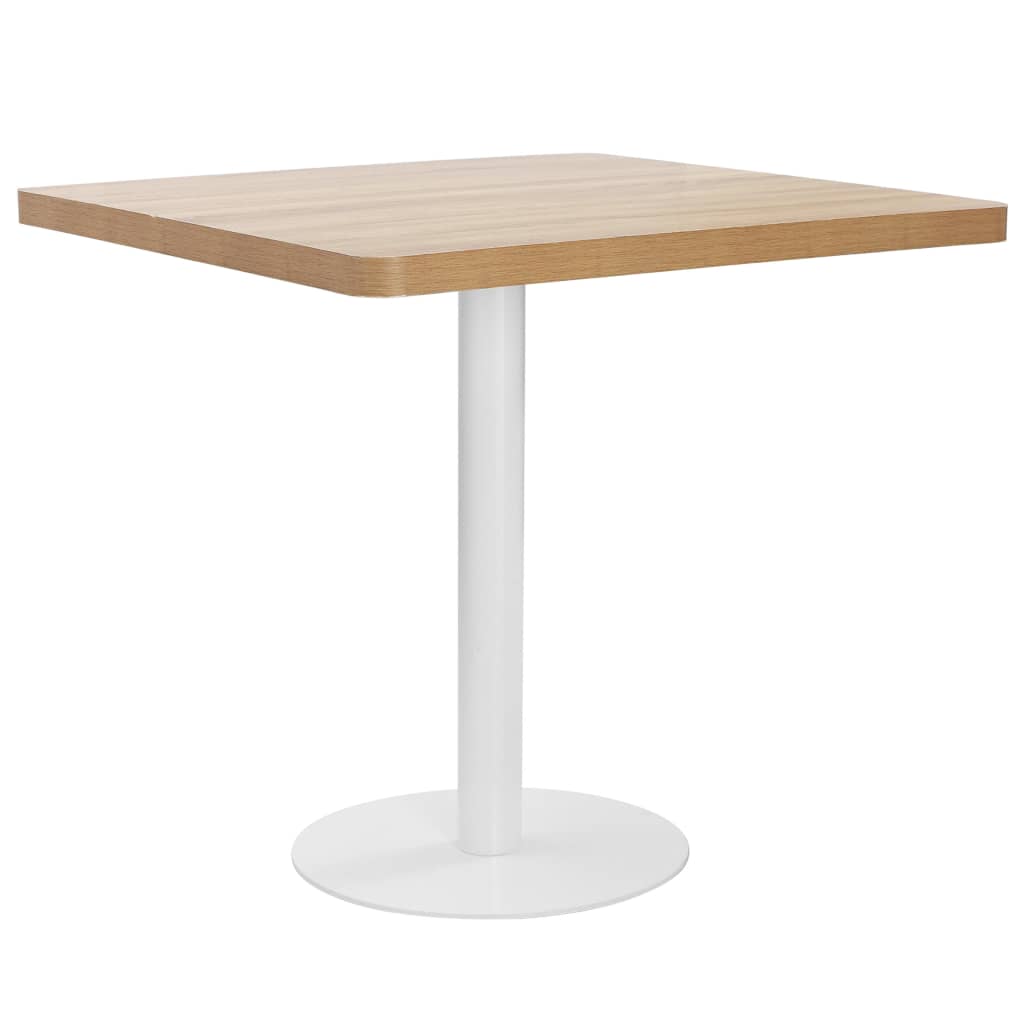 vidaXL Bistrotisch Hellbraun 50x50 cm MDF