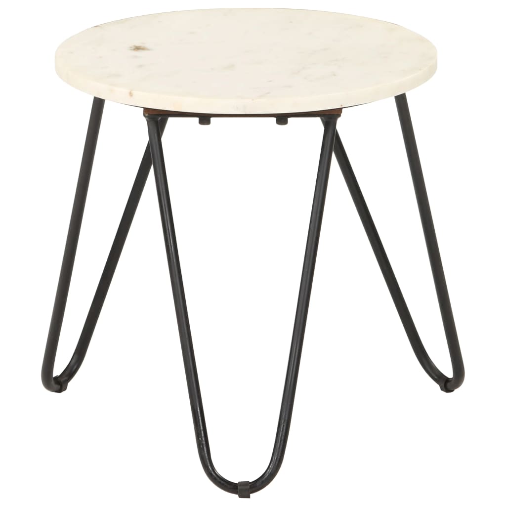 vidaXL Couchtisch Weiß 40×40×40 cm Echtstein in Marmoroptik