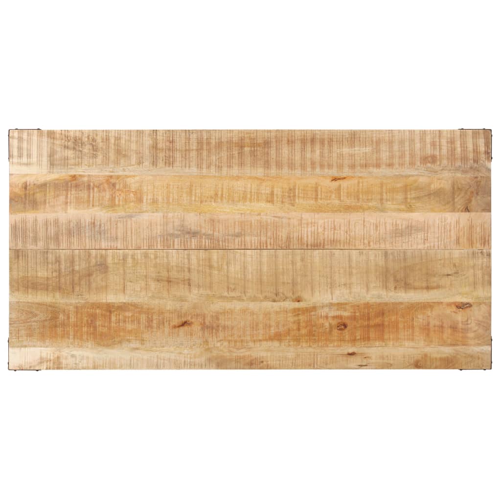 vidaXL Esstisch 140 x 70 x 76 cm Raues Massivholz Mango
