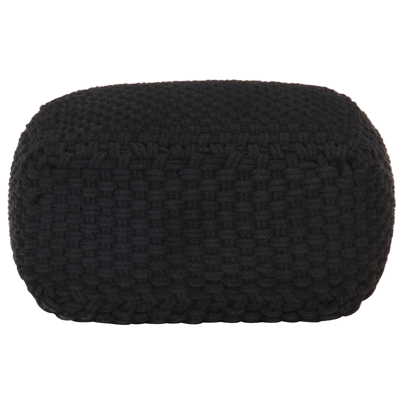 vidaXL Pouffe Schwarz 50 x 50 x 30 cm