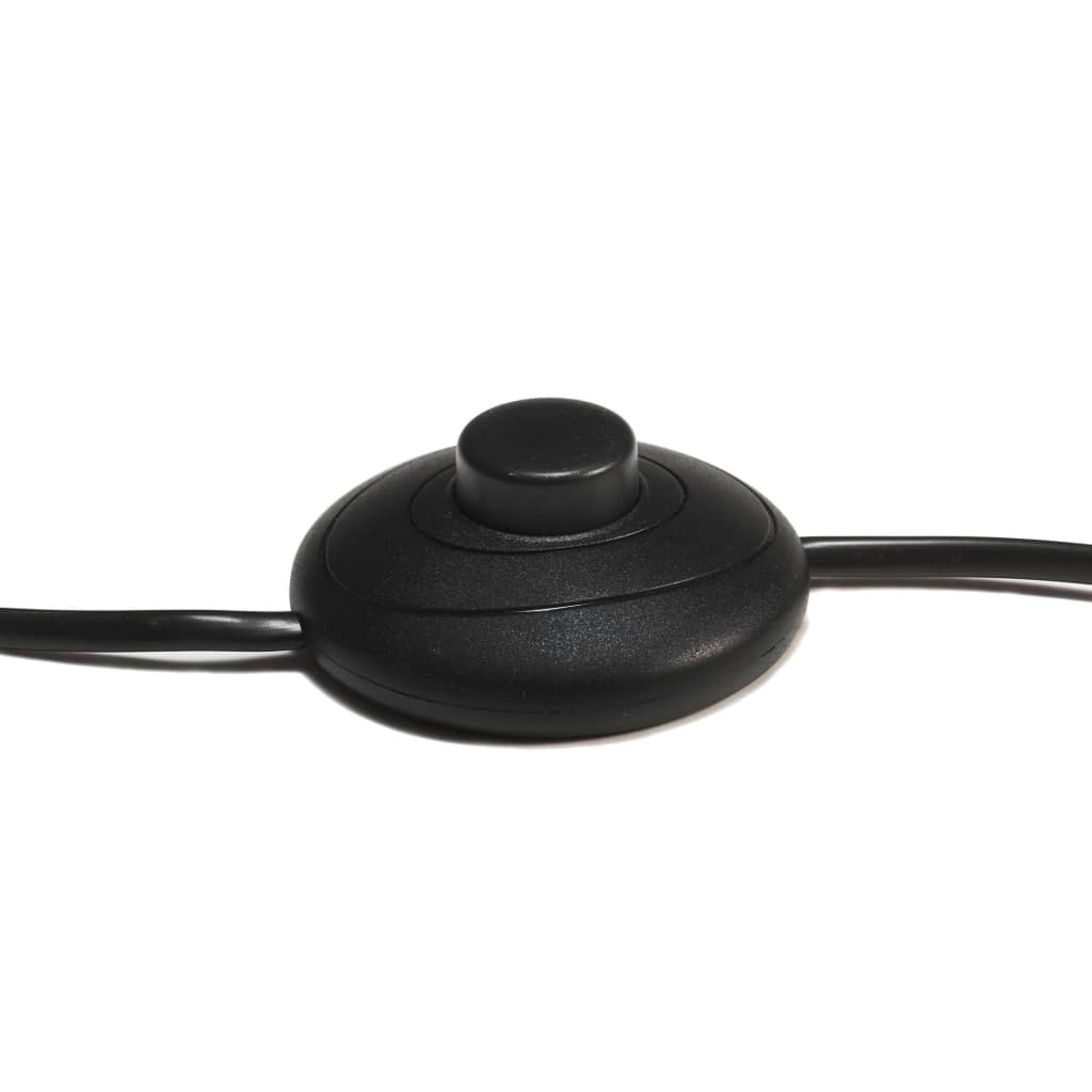 vidaXL Stativlampe Schwarz und Golden Teak Massivholz 141 cm