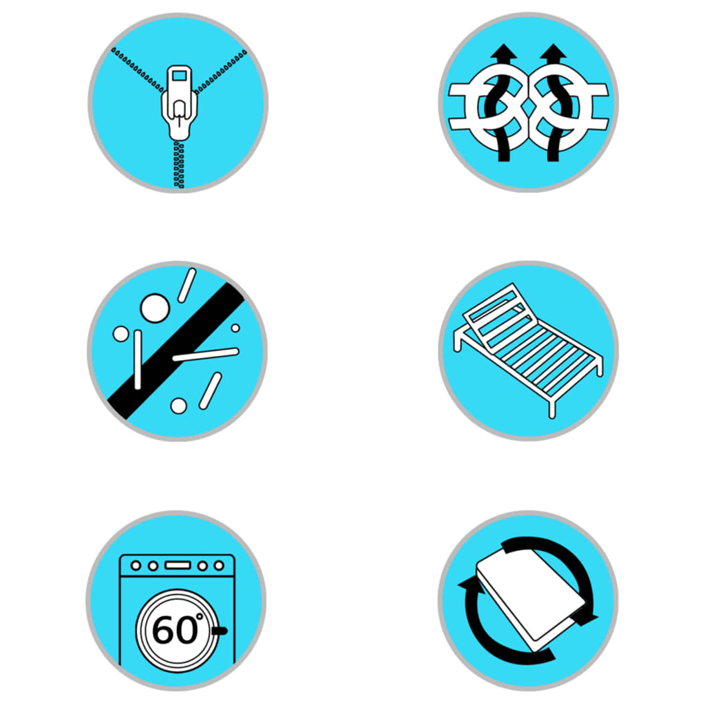 vidaXL Boxspringbett-Matratzenauflage 200 x 120 x 5 cm Mittelweich