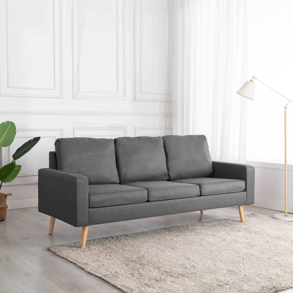 vidaXL 2-Sitzer-Sofa Hellgrau Stoff