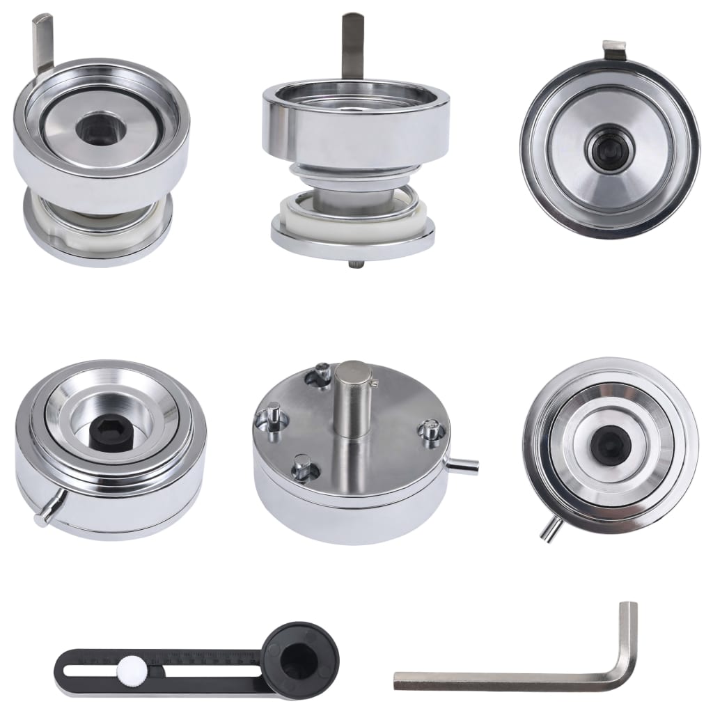 vidaXL Buttonmaschine mit Kreisschneider Drehstanze 58 mm