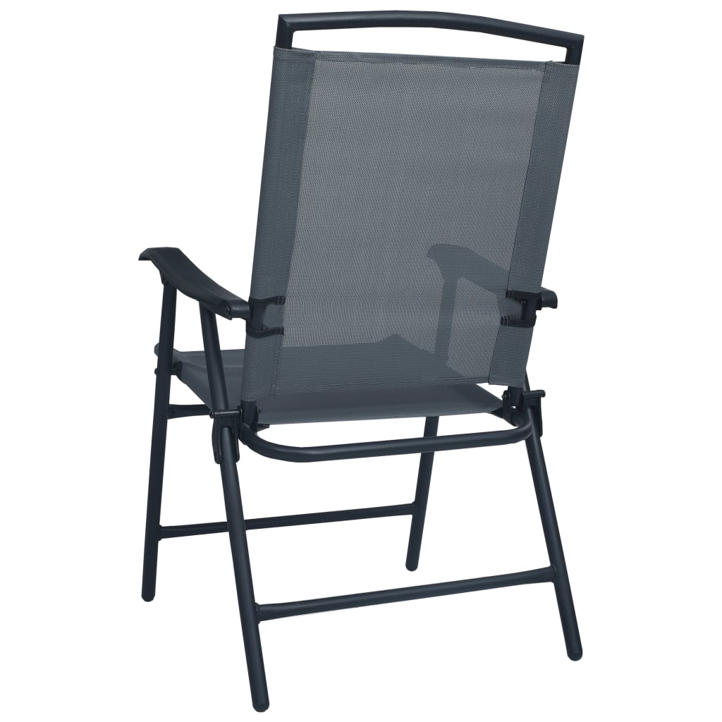 vidaXL 3-tlg. Bistro-Set Grau Stahl